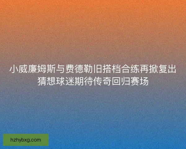 小威廉姆斯与费德勒旧搭档合练再掀复出猜想球迷期待传奇回归赛场